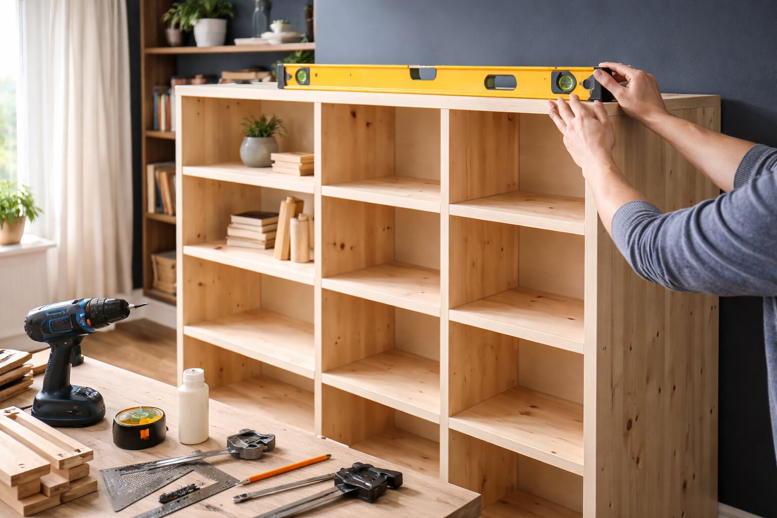 boekenkast maken, boekenkast