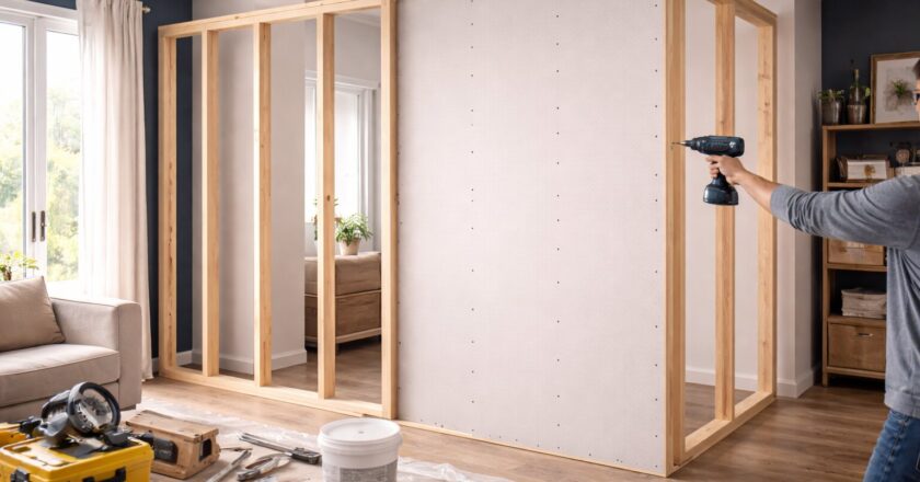 Een tijdelijke muur plaatsen: flexibel indelen zonder blijvende ingrepen