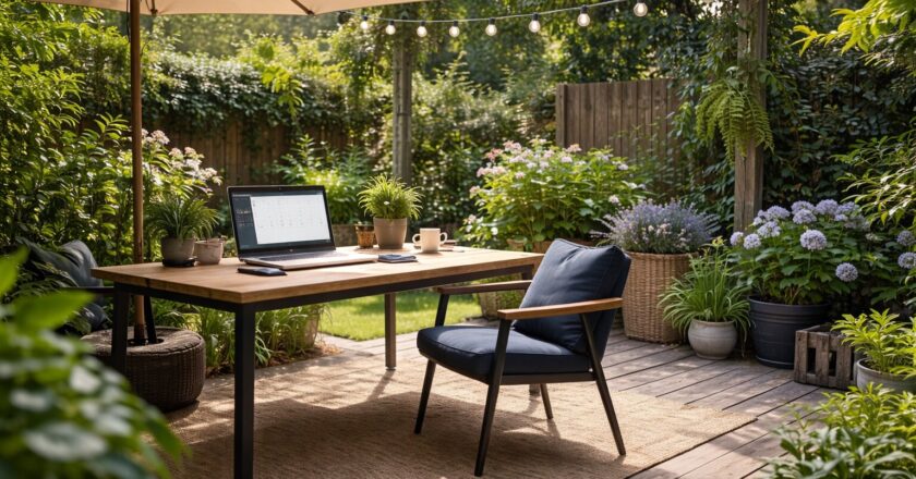 Een werkplek in de tuin maken: duurzaam, comfortabel en toekomstgericht werken in het groen
